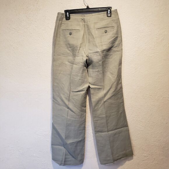 Talbots Signature Pants Womens Size 6 100% Linen Wide Leg Trousers - Picture 7 of 12